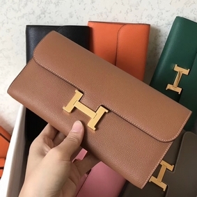 Hermes Constance Long Wallet In Gold Epsom Leather Top Replica HMSE6D1WPT4