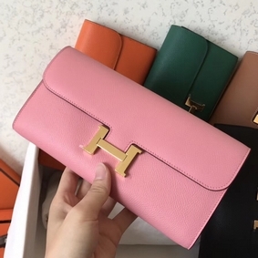 Copy Hermes Constance Long Wallet In Pink Epsom Leather HMS8GTO1VYK