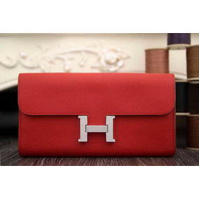 Cheap Hermes Constance Long Wallets Original Leather HA909 Burgundy HMSGE0DMN2I