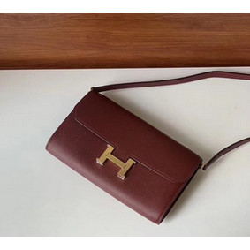 Hermes Constance to go mini Bag H4088 Burgundy HMSE12YW2Q0