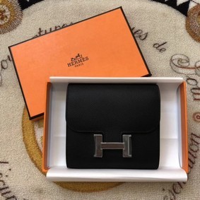 AAA Hermes Constance Wallets espom leather H2297 black HMSH9NDYL0P