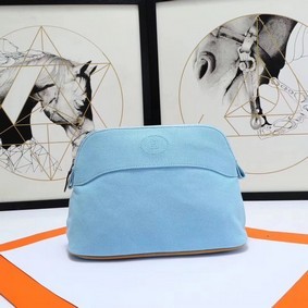 Imitation Hermes Cosmetic Bag H3699 Light Blue HMSXN6Q2ECR