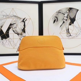 Hermes Cosmetic Bag H3699 Yellow Top Replica HMS85HM46D3