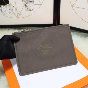 Knockoff Hermes Cosmetic Bag H3700 Grey HMS3AJ1VRWI