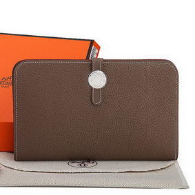 Hermes Dogon Combined Wallet A508 Brown 1:1 Replica HMSTQ4W6A30