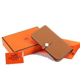 Hermes Dogon Combined Wallets A508 Coffee Replica HMS30W05Z9I