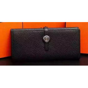 Hermes Dogon Original Leather Wallet H509 Black 1:1 Replica HMSB1ZCRSWM