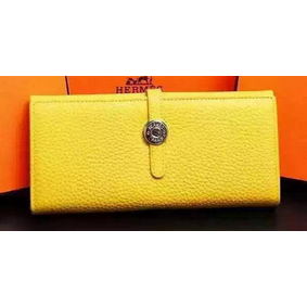 Replica Hermes Dogon Original Leather Wallet H509 Yellow HMSA56OCSZJ