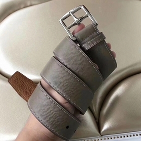 Hermes Etriviere 40 Belt In Etoupe Epsom Leather Top Replica HMSB1YF3YS3
