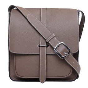AAA Hermes Etriviere Shoulder Bag Calfskin Leather H2551 Grey HMSGSXICWJY