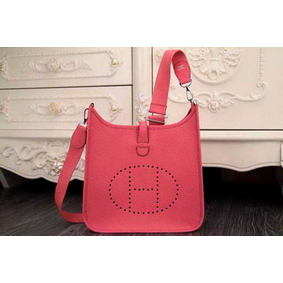 New Hermes Evelyne 28cm Messenger Bag Original Leather H1188 Dark Pink HMSQ84YXH7V