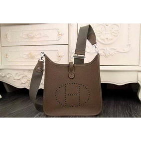 Hermes Evelyne 28cm Messenger Bag Original Leather H1188 Khaki HMSOWD00265