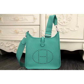 Hermes Evelyne 28cm Messenger Bag Original Leather H1188 Light Green Replica HMS2605DD12
