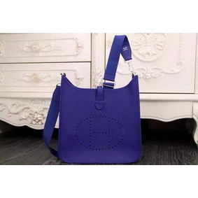Knockoff Hermes Evelyne 28cm Messenger Bag Original Leather H1188 Royal HMS45U8T7EP