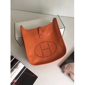 Hermes Evelyne 30cm Messenger Bag E3301 Orange 1:1 Replica HMSE75MH313