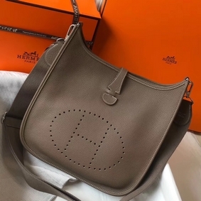 Hermes Evelyne III 29 PM Bag In Taupe Clemence Leather HMSBXMFCX8T