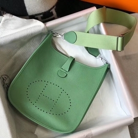 Hermes Evelyne III 29 PM Bag In Vert Criquet Clemence Leather 1:1 Replica HMSLGEXD2AI