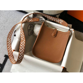 Hermes Evelyne III TPM Bag In Gold Clemence Leather 1:1 Replica HMSI6085VXZ