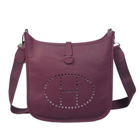 First-class Quality Hermes Evelyne Messenger Bag H1608 Purple HMSU892LX6Y