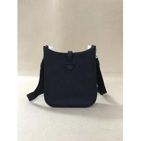 Hermes Evelyne mini 17cm Original Calf Leather Messenger Bag H1187 Black 1:1 Replica HMSS1ADW090