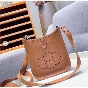 1:1 Replica Hermes Evelyne original togo leather mini Shoulder Bag H15698 Brown HMS2KKJ8OQS