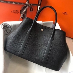 Top Replica Hermes Garden Party 30 Bag In Black Taurillon Leather HMSY5930CN2