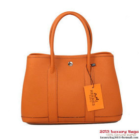 Hermes Garden Party 30CM Bag Calf Leather A1288 Orange Replica HMSXQI4QVBM