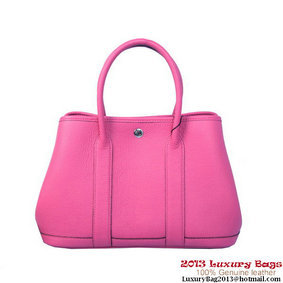 Hermes Garden Party 30CM Bag Calf Leather A1288 Rose 1:1 Replica HMSQ831823C