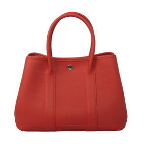 Fake Hermes Garden Party 30CM Bag Calf Leather Red HMSLUNC08E5