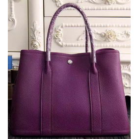 Hermes Garden Party 36cm 30cm Tote Bag Original Leather Purple Top Replica HMS51X02MLH