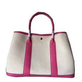 Hermes Garden Party 36CM Bag Canvas Leather H11M Rosy HMSU6QZ5EUA
