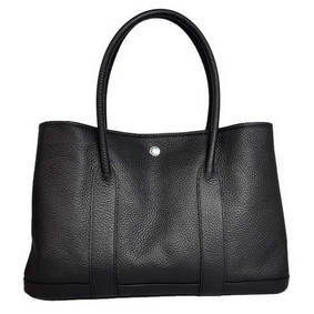 Hermes Garden Party 36CM Bag Clemence Black Replica HMSXPJ4OED9