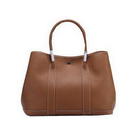 New Hermes Garden Party 36cm Tote Bag Grainy Leather Brown HMS6RB7K51A