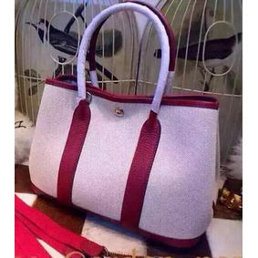 Hermes Garden Party 36cm Tote Bags Canvas HGP1927 Burgundy 1:1 Replica HMSBJC6Y2IV