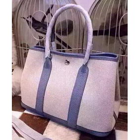 Hermes Garden Party 36cm Tote Bags Canvas HGP1927 Light Blue Top Replica HMS9XJ3DL9L