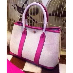 Hermes Garden Party 36cm Tote Bags Canvas HGP1927 Rose 1:1 Replica HMS09KJ7R49