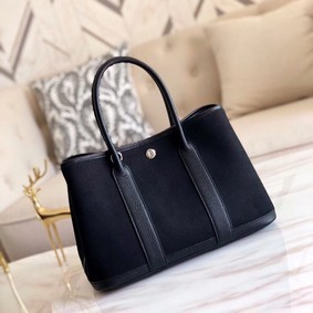 Hermes Garden Party 36cm Tote Bags Original Leather A3698 Black 1:1 Replica HMS51EXB94U