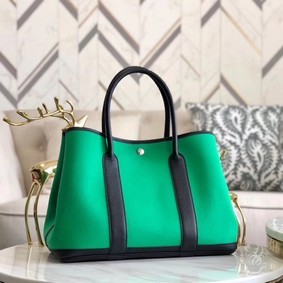 AAA Hermes Garden Party 36cm Tote Bags Original Leather A3698 Green HMSI3EWST6J