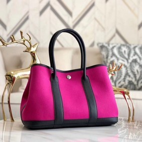 Hermes Garden Party 36cm Tote Bags Original Leather A3698 Rose Replica HMS457NEN2W