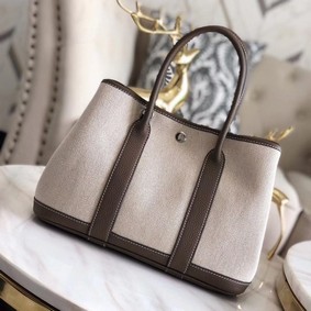 Hermes Garden Party 36cm Tote Bags Original Leather H3698 Grey Top Replica HMSN44YY396