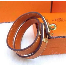 Hermes Genuine Leather Bracelet HM0013D Top Replica HMSM8P2WAP7