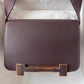 Hermes Geta Handmade Bag In Rouge Sellier Chevre Mysore Leather HMS6EQZ8C8C