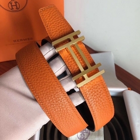 Hermes H Au Carre Belt Buckle & Orange 32mm Strap Replica HMSA8C3BZCF