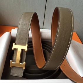 Hermes H Belt Buckle & Taupe Epsom 32 MM Strap Replica HMSQAL1AJLR