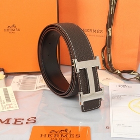 Knockoff Hermes Imported Belt HR1002D Dark Brown HMSUNXK7B0O