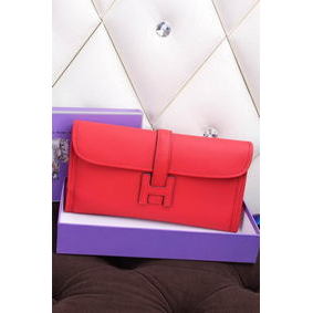 Cheap Hermes Jige Clutch Bag Calfskin Leather H258 Red HMS59P7JB5Q
