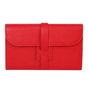 Cheap Hermes Jige Clutch Bag Calfskin Leather HQ864 Red HMS1Q4PL6BY