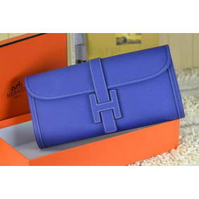 AAA Hermes Jige Clutch Bag Calfskin Leather Royal HMS89XJN43X