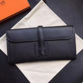 First-class Quality Hermes Jige Elan 29 Clutch Bag In Black Epsom Calfskin HMS882YH897