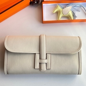 Cheap Hermes Jige Elan 29 Clutch Bag In Craie Swift Calfskin HMSPPW11KU0